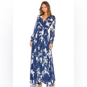 Yumi Kim: GISELLE MAXI DRESS IN FLORAL DANCE MIDNIGHT